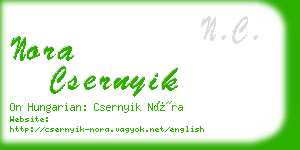 nora csernyik business card